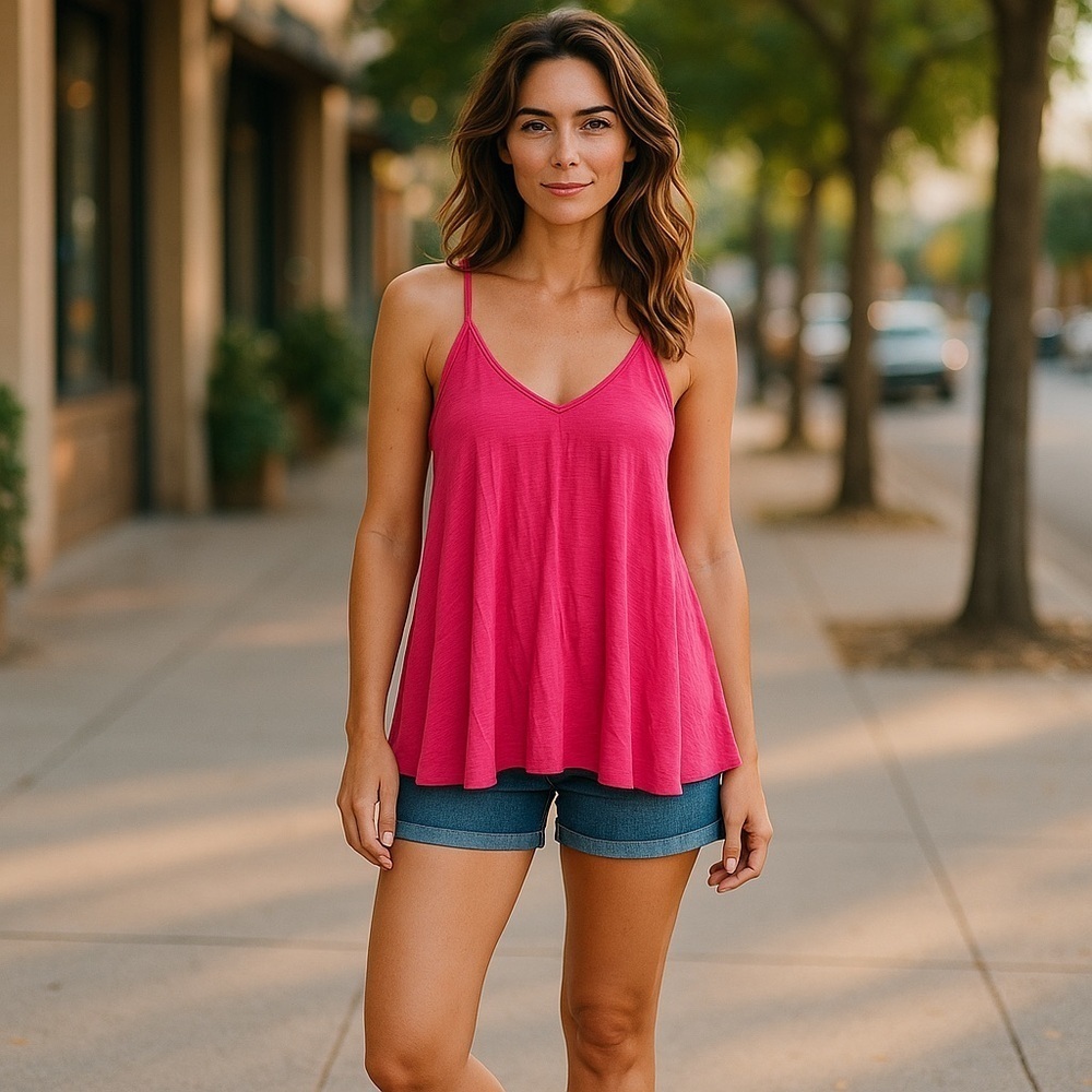 We The Free People Pink High-Low Tank Top
New